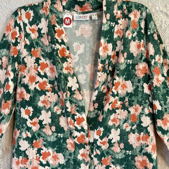 NWT Denim & Co Lightweight Knit Cardigan- Medium - Picture 4 of 8